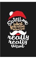 So Tell Me What You Want What You Really Really Want: Lined Diary Novelty Xmas Humor Gift Pocket Writing Journals Funny Stocking Stuffer Idea Family Memory Notebooks