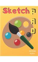 Sketch Pad: 8.5inX11in 120 blank pages