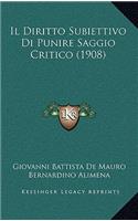 Diritto Subiettivo Di Punire Saggio Critico (1908)
