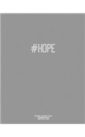 Notebook for Cornell Notes, 120 Numbered Pages, #HOPE, Grey Cover