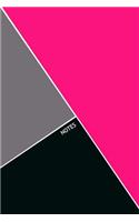 Notes: Deep Pink, Black & Gray Journal