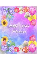 2020 - 2021 - Two Year Planner: Academic and Student Daily and Monthly Planner - July 2020 - June 2021 - Organizer & Diary - To do list - Notes - Month's Focus - Elegant Colorful W