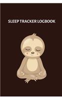 Sleep Tracker Logbook: Sleep Journal Notebook With Prompts To Help Track And Manage Your Sleep Problrms - Cute Sleepy Sloth