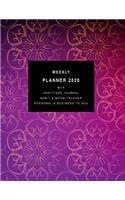 Weekly Planner 2020 with Gratitude Journal, Habit & Mood Tracker, Personal & Business TO-DOs