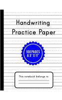 Handwriting Practice Paper: Notebook with Dotted Lined Sheets for Students