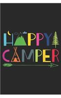 Happy Camper: Arrow Camper Happy Camping Gift for Men Women Kids Journal/Notebook Blank Lined Ruled 6x9 100 Pages