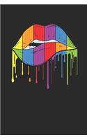 LGBT Rainbow Lips: Blank Lined Notebook (6" x 9" - 120 pages) LGBT Pride Themed Notebook for Gift / Daily Activity Journals / Diary
