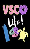 VSCO Life: SKSKSK And I oop Save The Turtles Notebook With Funny Trendy Popular Meme. 8.5 x 11 Lined Wide Ruled Notepad Journal Gift With Soft Matte Cover For 