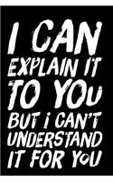 I Can Explain It to You But I Can't Understand It for You