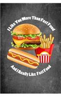 I Like You More Than Fast Food and I Really Like Fast Food