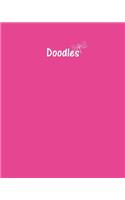 Doodles Journal - Great for Sketching, Doodling or Planning with Fuchsia Cover: 100 Pages, Wide Ruled, 8 x 10 Book, Soft Cover