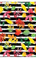 Journal Notebook Autumn Leaves Pattern: 110 Page Lined and Numbered Journal With Index Pages In Portable 6 x 9 Size, Perfect For Writing, Taking Notes, List Making, Journaling and Doodling(9 My Favorite Lined Journal)