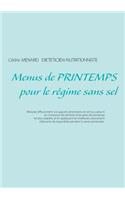 Menus de printemps pour le régime sans sel