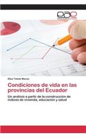 Condiciones de vida en las provincias del Ecuador