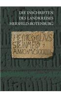 Die Inschriften Des Landkreises Hersfeld-Rotenburg