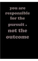 you are ressponsible for pursuit, not for the outcome