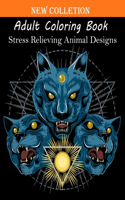 Adult Coloring Book Stress Relieving Animal Designs