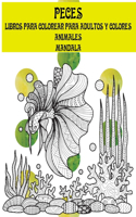 Libros para colorear para adultos y colores - Mandala - Animales - Peces