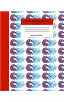 Wide Ruled Notebook Volleyball Composition Book