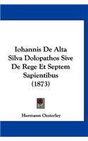 Iohannis de Alta Silva Dolopathos Sive de Rege Et Septem Sapientibus (1873)