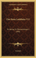 Uber Bunte Laubblatter V13: Ein Beitrag Zur Pflanzenbiologie II (1896)