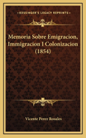 Memoria Sobre Emigracion, Immigracion I Colonizacion (1854)