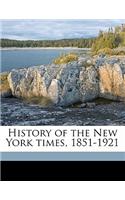 History of the New York times, 1851-1921