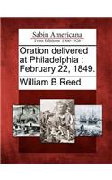 Oration Delivered at Philadelphia