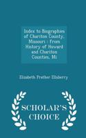 Index to Biographies of Chariton County, Missouri