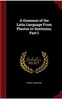 A Grammar of the Latin Language from Plautus to Suetonius, Part 1: (English)