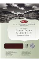 Ultrathin Large Print Reference Bible-NKJV: New King James Version, Mahogany, LeatherTouch, Ultra Thin Reference