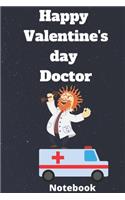 Happy valentine's day doctor notebook