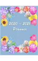 2020 - 2021 - Two Year Planner: Academic and Student Daily and Monthly Planner - July 2020 - June 2021 - Organizer & Diary - To do list - Notes - Month's Focus - Elegant Blu Pastel