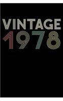 Vintage 1978 Notebook Birthday Gift