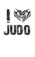 I Love Judo Tribal Heart Design 120 Page Notebook Lined Journal
