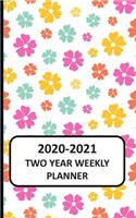2020-2021 Two Year Weekly Planner: Pocket Planner 2020 for Purse: 104 Weeks Planner Diary, 2 Year Calendar, Appointments And Log book (2020-2021 Calendar Planner) 5x8 Floral themed
