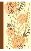 Autumn Leaf and Flowers Notebook