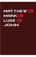 Matthew& Mark& Luke& John.: Dark Red, White & Red Design, Blank College Ruled Line Paper. Notebook For Christian Girls and Their Families. Journal for Pastors (Inspirational Gi