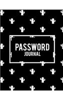 Password Journal: Beauty Black Color, 8.5" X 11" the Personal Internet Address & Password Log Book with Tabs Alphabetized, Internet Password Logbook, Password Organiz
