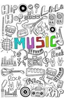 Music Journal: Manuscript Paper for Notes, Lyrics and Music. Lyric Diary and Manuscript Paper for Songwriters and Musicians.for Inspiration and Composition, Music Lovers, Students, Songwriting.