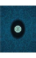 Monogram Basketball Sketchbook: Blank Art Pad Notebook Journal(52 Monogram Cerulean 150 Sketch)