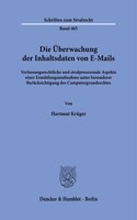 Die Uberwachung Der Inhaltsdaten Von E-Mails