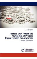 Factors that Affect the Outcome of Process Improvement Programmes