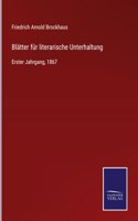 Blätter für literarische Unterhaltung