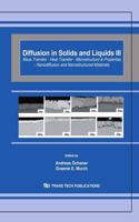 Diffusion In Solids And Liquids III