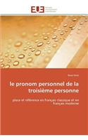 Le pronom personnel de la troisième personne