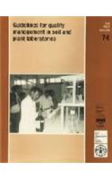 Guidelines For Quality Management In Soils And Plant Laboratories FAO