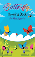 Butterfly Coloring Book for Kids Ages 4-8
