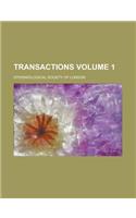 Transactions Volume 1