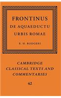 Frontinus: De Aquaeductu Urbis Romae
